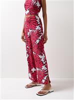 For All The Love Printed Linen Wide Leg Coord Trousers 8