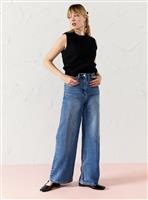 EVERBELLE Mid-Indigo Wide Leg Jeans 6