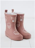 GRASS & AIR Rose Colour Changing Kids Winter Wellies 4 Infant