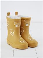 GRASS & AIR Ochre Colour Changing Kids Winter Wellies 8 Infant