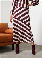 For All The Love Stripe Printed Cut About Slip Skirt 8