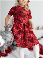 FRED & NOAH Red Sequin Dress 3-4 Years