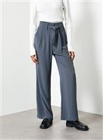 For All the Love Grey Belted Wide Leg Trouser 18