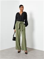 For All the Love Khaki Belted Wide Leg Trouser 6