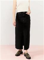 EVERBELLE Black Denim Midaxi Skirt 10