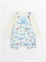 The Snail And The Whale Bodysuit & Bibshorts Set 9-12 months