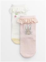 Peter Rabbit Frill Socks 2 Pack 6-12 months