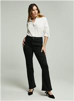 Black Shape High Waisted Flared Jeans 14R