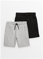 Grey & Black Ottoman Shorts 2 Pack 13 years