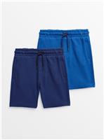 Blue & Navy Ottoman Shorts 2 Pack 13 years