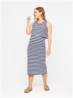 MATERNITY Nursing Stripe Sleeveless Ribbed Dress 16