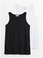 MATERNITY Plain Sleeveless Vest Top 2 Pack 8