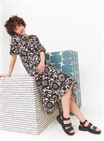 Tu X Scion Monochrome Kukkia Print Midaxi Dress 10