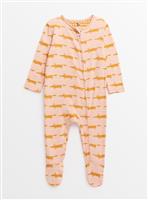 Tu X Scion Pink Mr Fox Sleepsuit 3-6 months