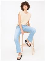Mid Denim Lift & Shape High Waisted Flared Jeans 20R