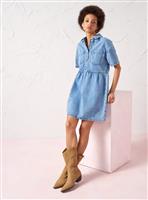 EVERBELLE Light Wash Denim Boxy Dress 12