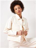 EVERBELLE Ecru Boxy Denim Jacket 18