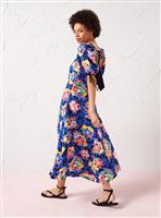 EVERBELLE Floral Revere Tie Back Midaxi Dress 6