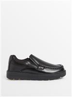 Magic Feet Black Leather Loafer School Shoes 10 Infant