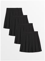 4 Pack Black Pleated Skirts 11 years