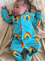 FRED & NOAH Aqua Rainbow Sleepsuit Up To 3 mths