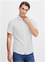 CASUAL FRIDAY CFASKEL White Linen Short Sleeve Shirt S