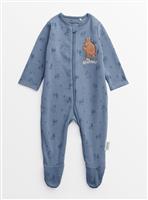 Gruffalo Blue Fleece Lined Sleepsuit Up to 1 mth