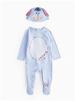 Winnie The Pooh Eeyore Print Halloween Sleepsuit & Hat Set Up to 1 mth