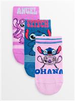 Disney Lilo & Stitch Trainer Socks 3 Pack 9-12