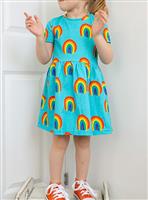 FRED & NOAH Aqua Rainbow Dress 5-6 Years
