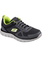 SKECHERS Track Bucolo Sport Shoes Charcoal And Lime 12