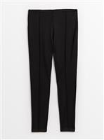 PETITE Black Ponte Pintuck Leggings 8
