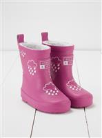 GRASS & AIR Orchid Pink Colour Changing Kids Winter Wellies 5 Infant