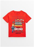 Fireman Sam Red T-Shirt 1-2 years