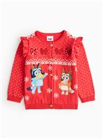 Bluey Christmas Printed Knitted Cardigan 2-3 years