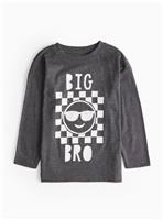 Big Bro Slogan Long Sleeve Top 1-2 years