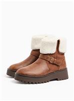Tan Borg Cuff Ankle Boots 7