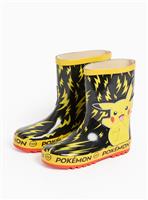 Pokemon Printed Yellow & Black Rubber Wellies 13 Infant