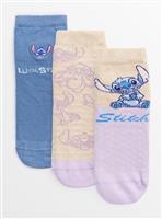 Disney Lilo & Stitch Ankle Socks 3 Pack 9-12