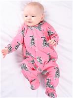 FRED & NOAH Pink Zebra Sleepsuit 0-3 Month
