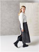 EVERBELLE Grey Washed Denim Maxi Skirt 18