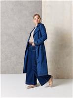 EVERBELLE Mid Washed Denim Tailored Trench Coat XS
