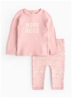 Pink Knitted Jumper & Leggings Set 3-6 months