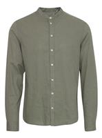 CASUAL FRIDAY CFANTON Pale Green Linen Long Sleeve Shirt S