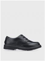 START-RITE Impulsive Brogue Black Leather Lave Up School Shoes 6.5