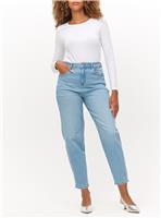 Light Wash Denim Barrel Leg Jeans 12R