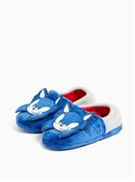 Sonic Blue & Grey Full Slippers 11 Infant