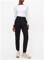 Black Denim Wash Mom Jeans 18L