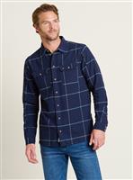 BRAKEBURN Navy Check Shirt S