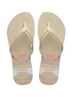 HAVAIANAS Elegance Print Flip Flops Beige 37/38